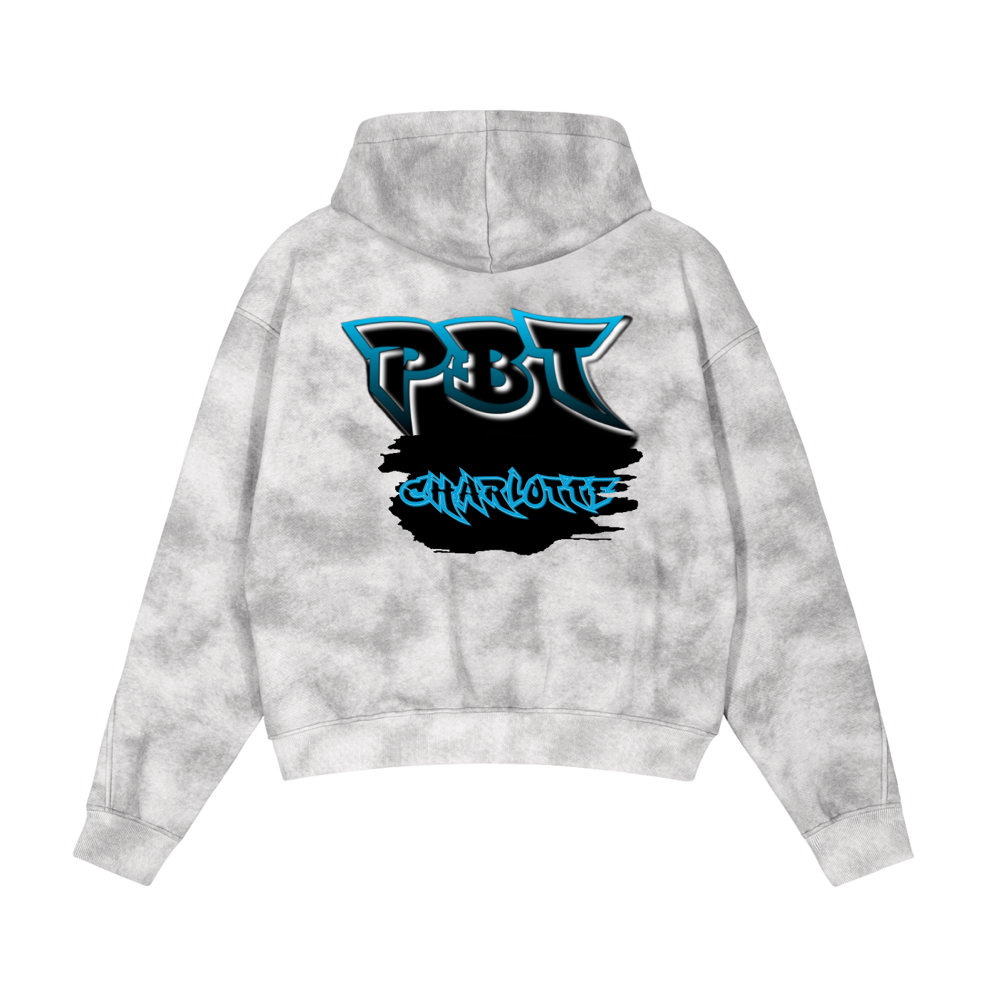 Dirty Washed Boxy Zip-up Fleece Hoodie