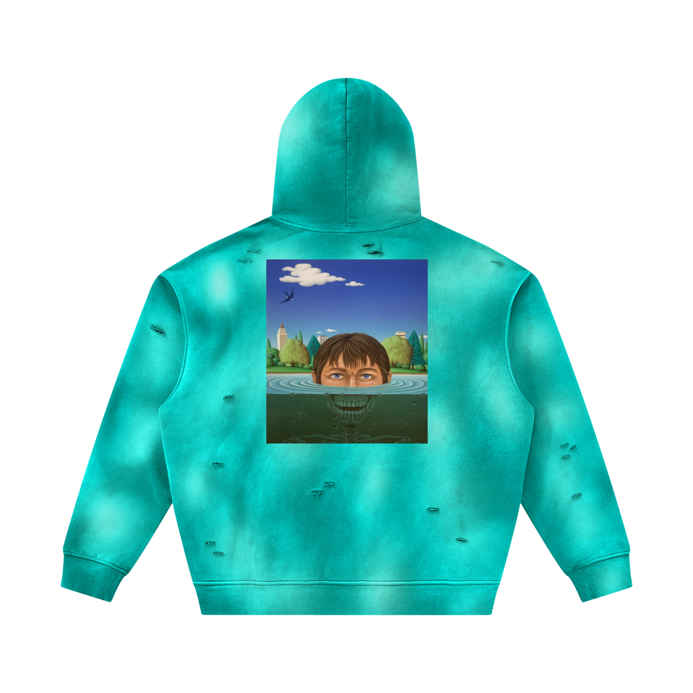 PBT // Sunfade Frayed Fleece Hoodie