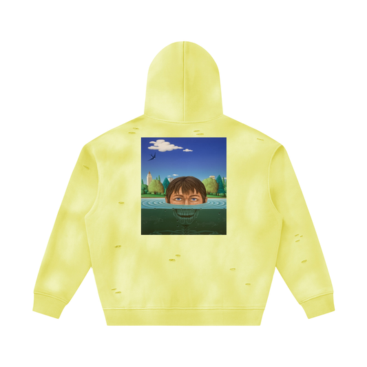 PBT // Sunfade Frayed Fleece Hoodie