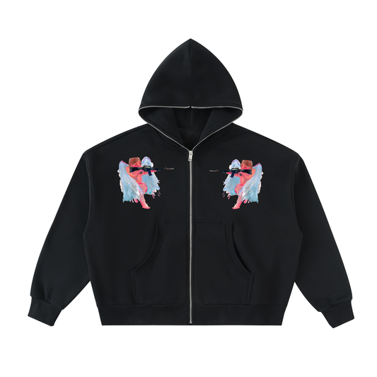 PBTPROJECT // Full-Zip Boxy Hoodie