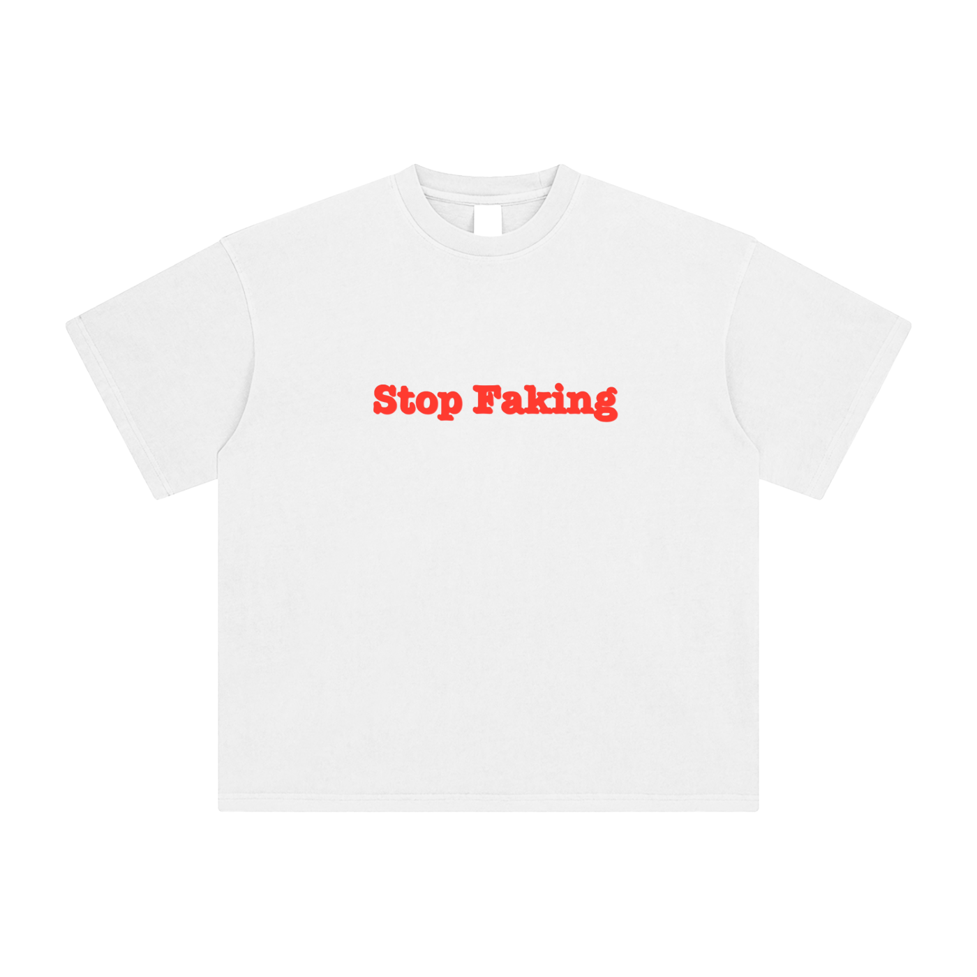 “Stop Faking” Enzyme Washed T-Shirt