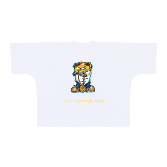 “Thug SpongeBob” Oversize One-piece Pattern Cut Boxy Tee