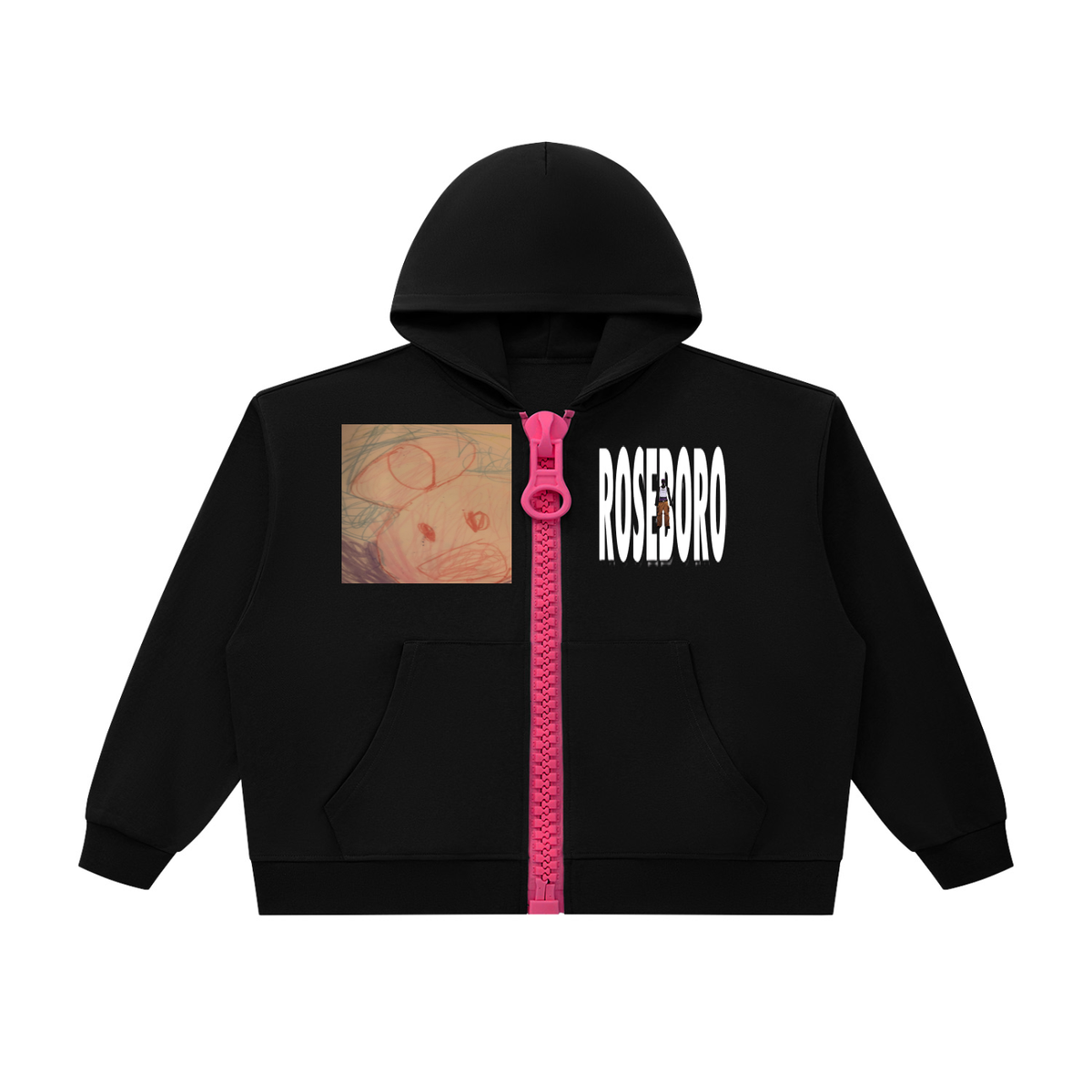 PBT // Unisex Oversized Chunky-Zip Boxy Hoodie