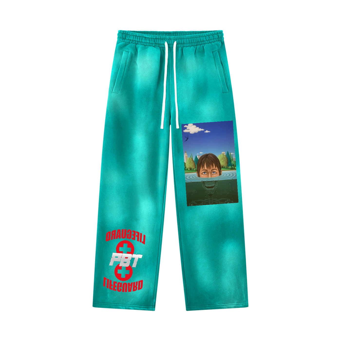 PBT // Sunfade Wide Leg Fleece Sweatpants