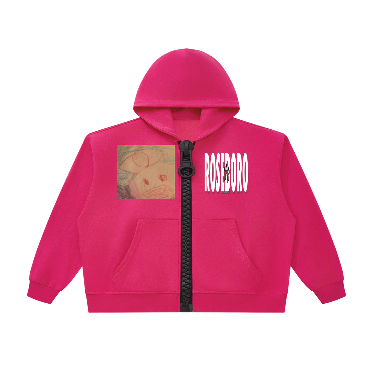 PBT // Unisex Oversized Chunky-Zip Boxy Hoodie