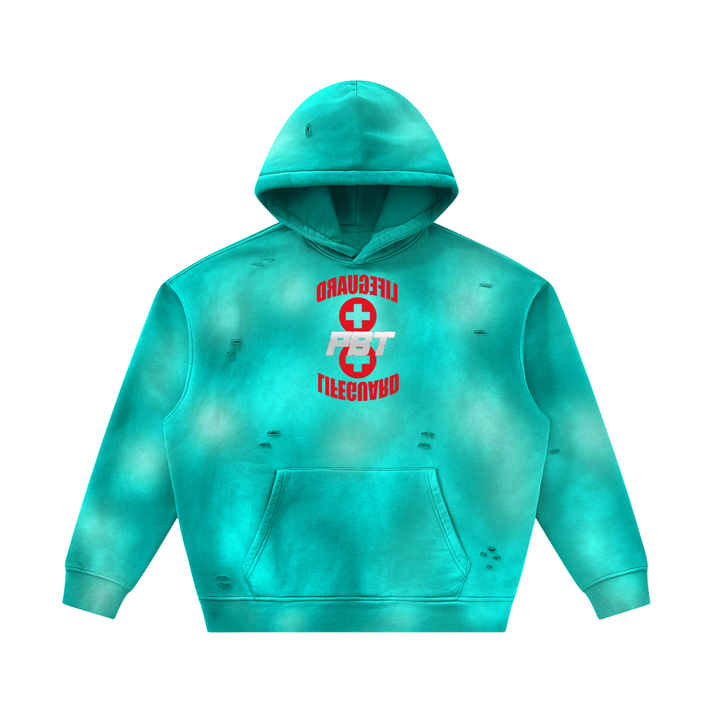 PBT // Sunfade Frayed Fleece Hoodie