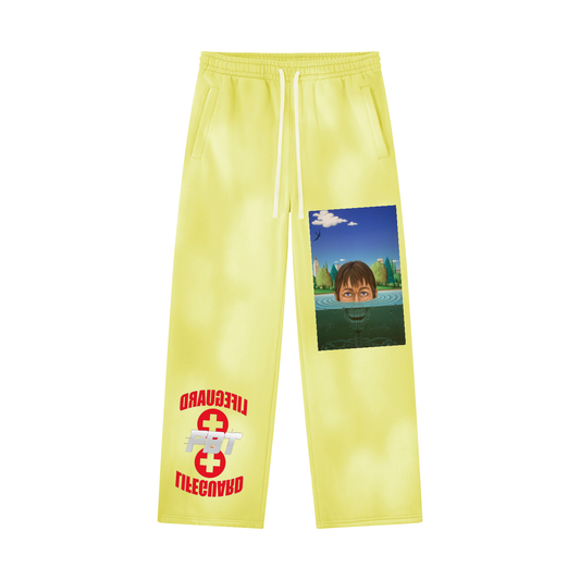 PBT // Sunfade Wide Leg Fleece Sweatpants