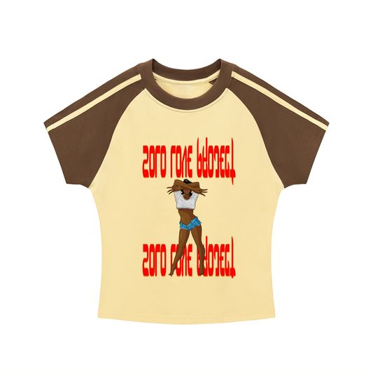 PGE // SELF LOVE Bodycon Raglan  Sleeve T-Shirt