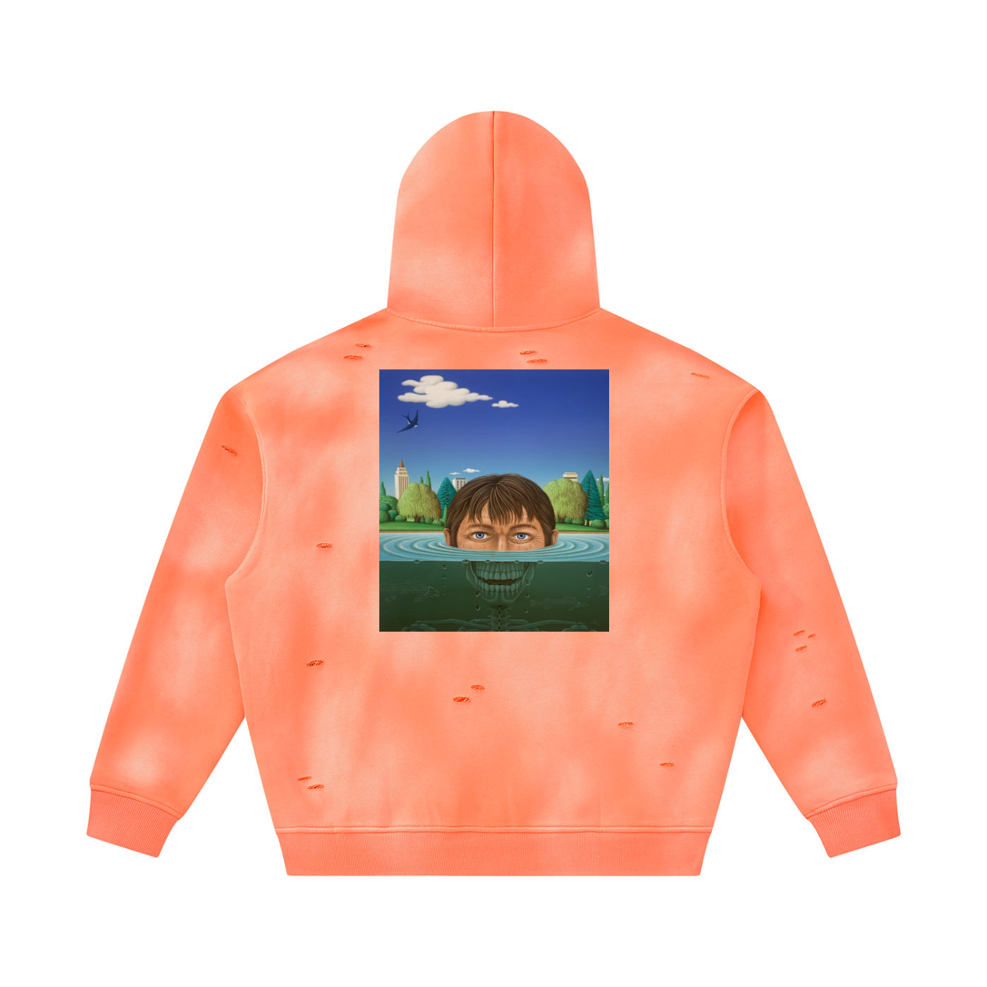 PBT // Sunfade Frayed Fleece Hoodie