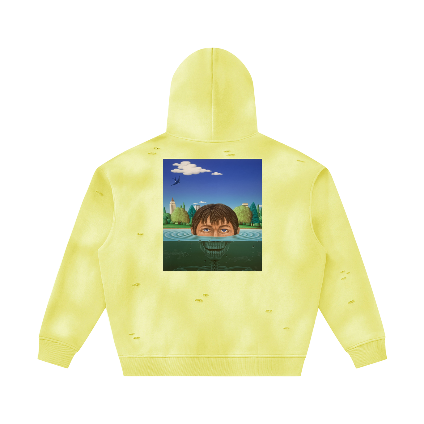 PBT // Sunfade Frayed Fleece Hoodie