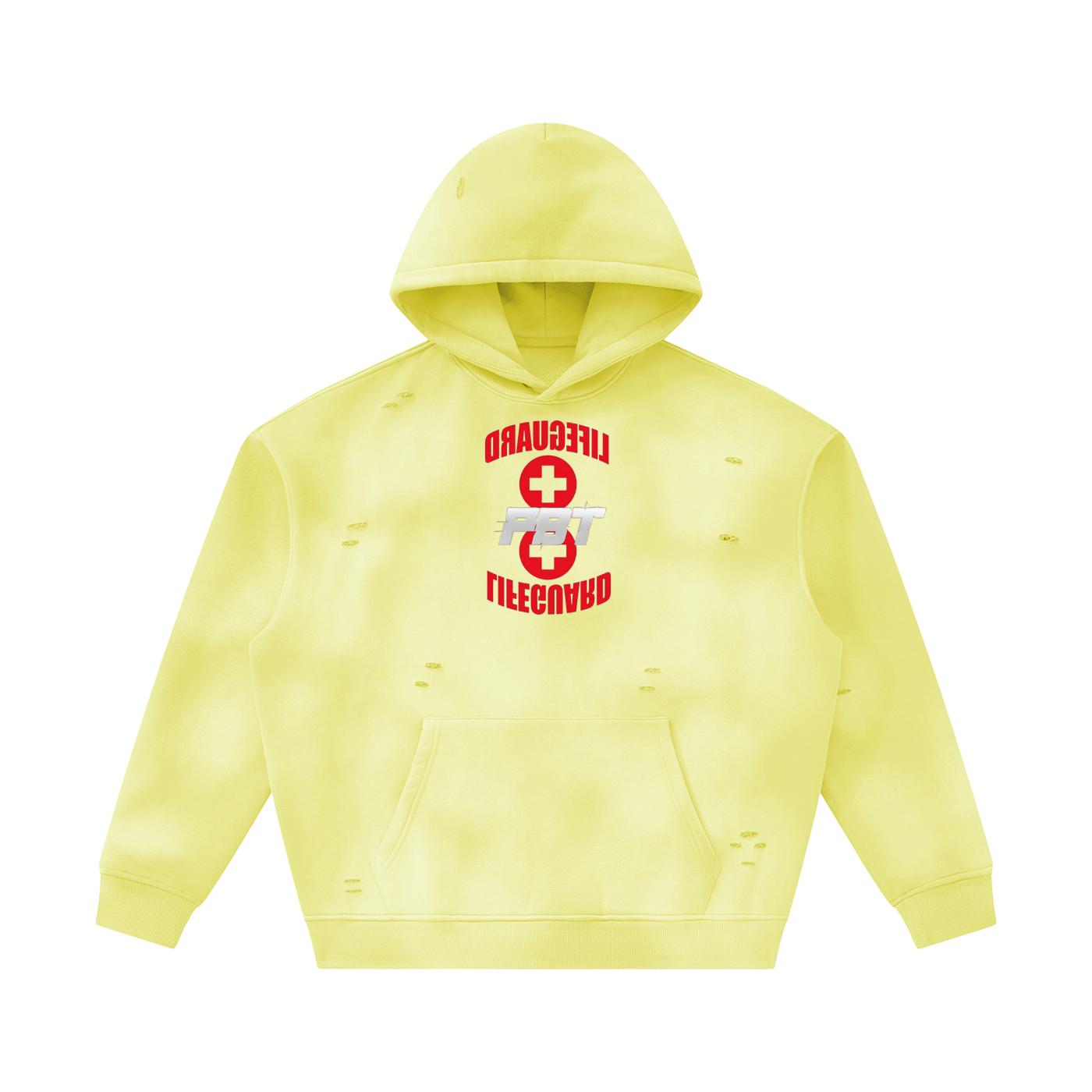 PBT // Sunfade Frayed Fleece Hoodie