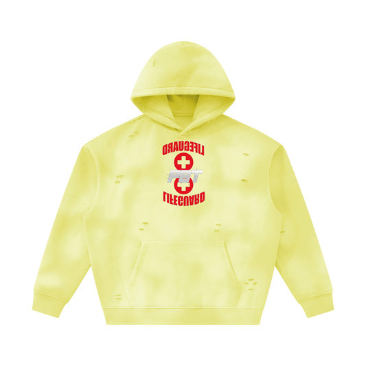 PBT // Sunfade Frayed Fleece Hoodie