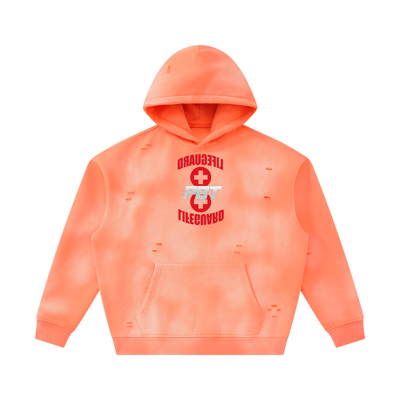 PBT // Sunfade Frayed Fleece Hoodie